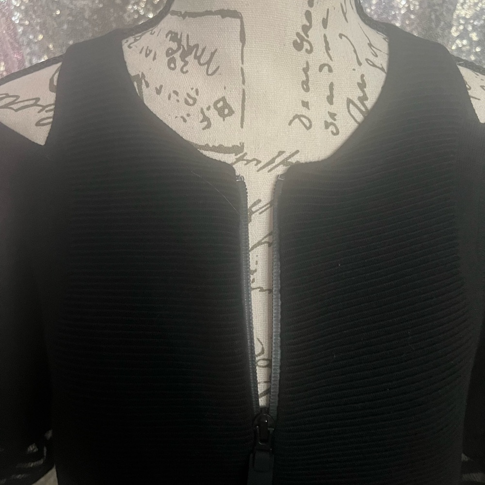 Adidas cold shoulder slimming  dress. PTP 21”, shoulder to bottom 35”. Size XL.